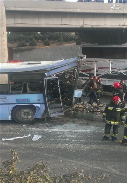 حادثه اتوبوس در اصفهان پل چمران